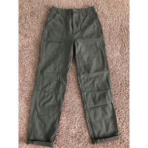 High Waisted Military Styled Wide Leg Pant